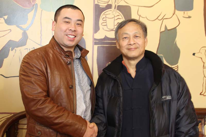 李佳城与相声大师王谦祥合影