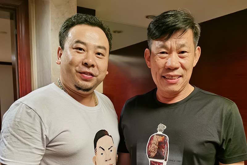 李佳城与演员杨清文合作合影